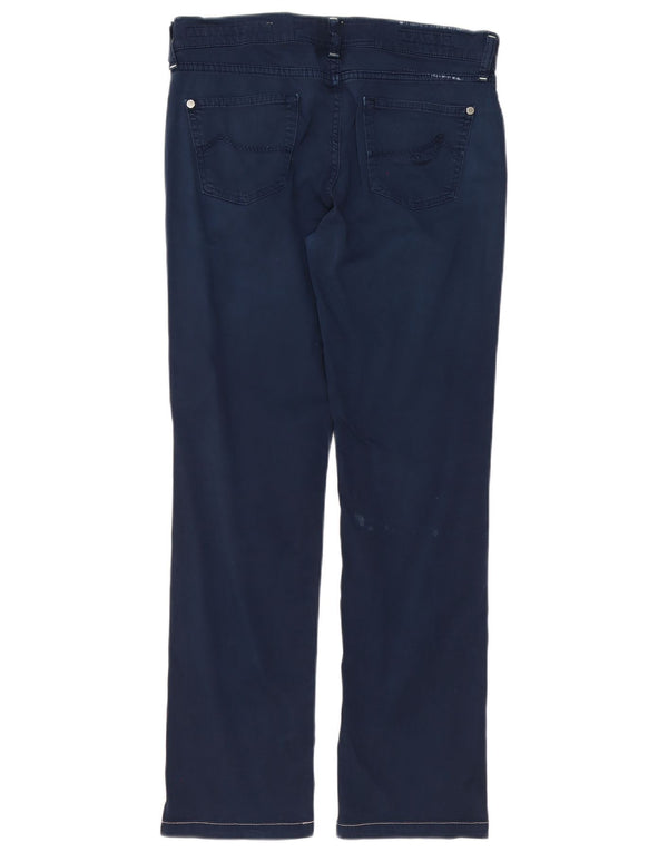 Jacob Cohen Pantalones casuales rectos para mujer W29 L29 Algodón azul marino