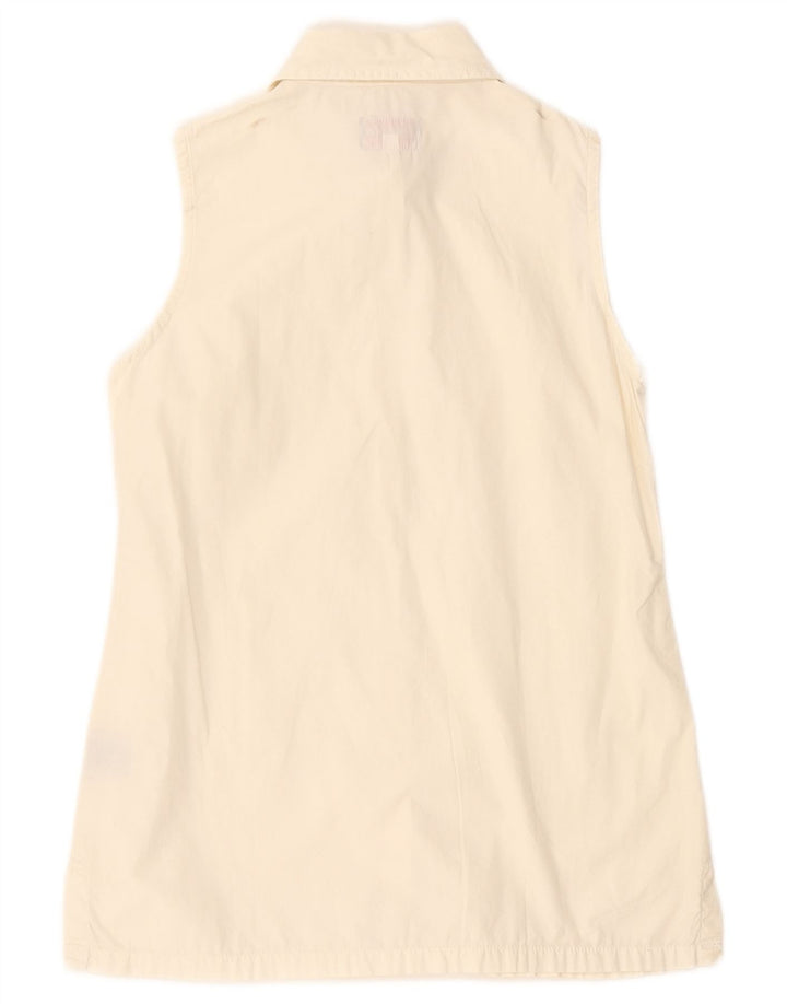 Camisa sin mangas para mujer Invicta UK 12 Medium White Cotton
