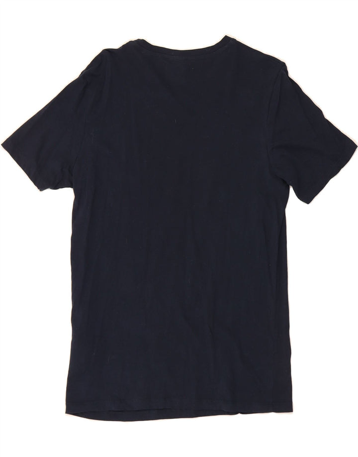 JACK & JONES Mens Graphic T-Shirt Top Medium Navy Blue Cotton Vintage Jack & Jones and Second-Hand Jack & Jones from Messina Hembry 