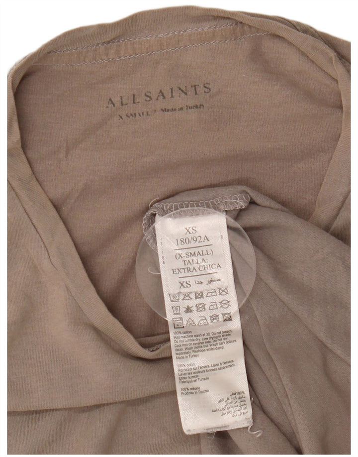 ALL SAINTS Camiseta Hombre Top XS Gris Algodón