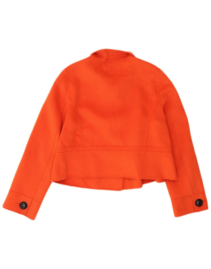 Jaeger Chaqueta Bolero de 3 Botones para Mujer UK 42 Angora Naranja Mediana