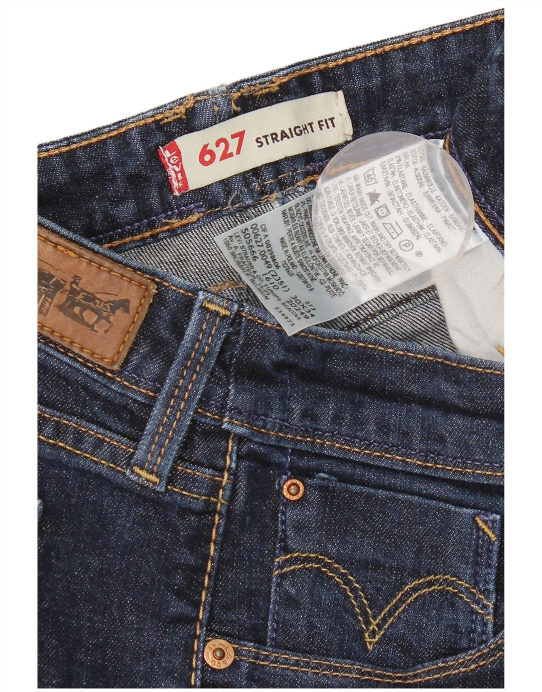 Vaqueros Levi's Mujer 627 Rectos W30 L29 Algodón Azul