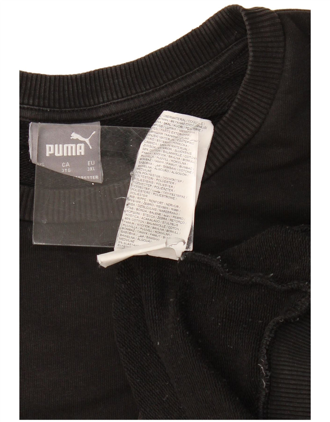 PUMA Sudadera gráfica para hombre Jumper 3XL Algodón negro