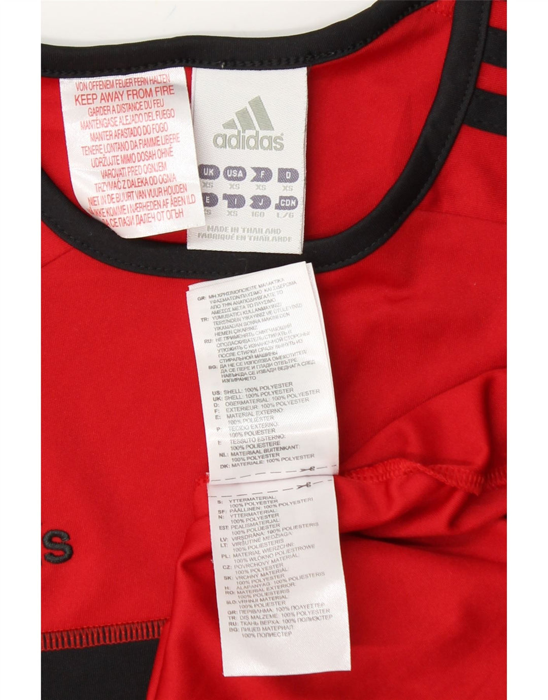 ADIDAS Mens Climalite T-Shirt Top XS Red Colourblock Polyester
