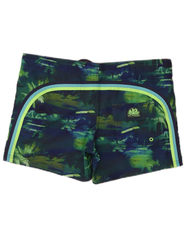 Sundek Bañador Corto Hombre Azul Marino Medio Color Block Poliéster Hawaiano