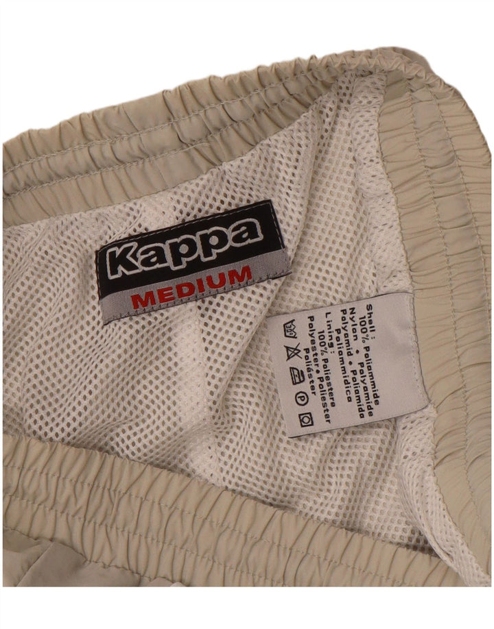 Pantalones De Chándal Kappa Hombre Beige Medio Color Block Poliamida