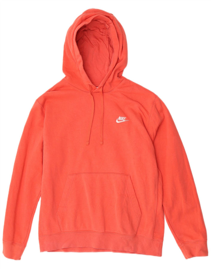Nike Jersey con capucha de ajuste regular para hombre, color naranja medio, algodón