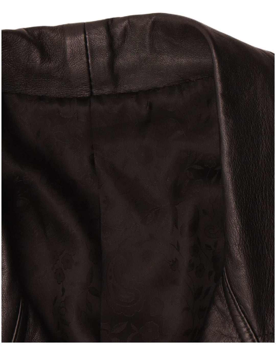Vintage mujer bombardero chaqueta de cuero Reino Unido 18 XL negro