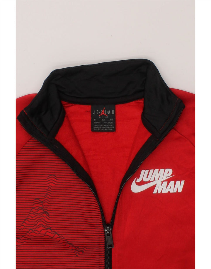 JORDAN Boys Tracksuit Top Jacket 5-6 Years Red Colourblock Polyester Vintage Jordan and Second-Hand Jordan from Messina Hembry 