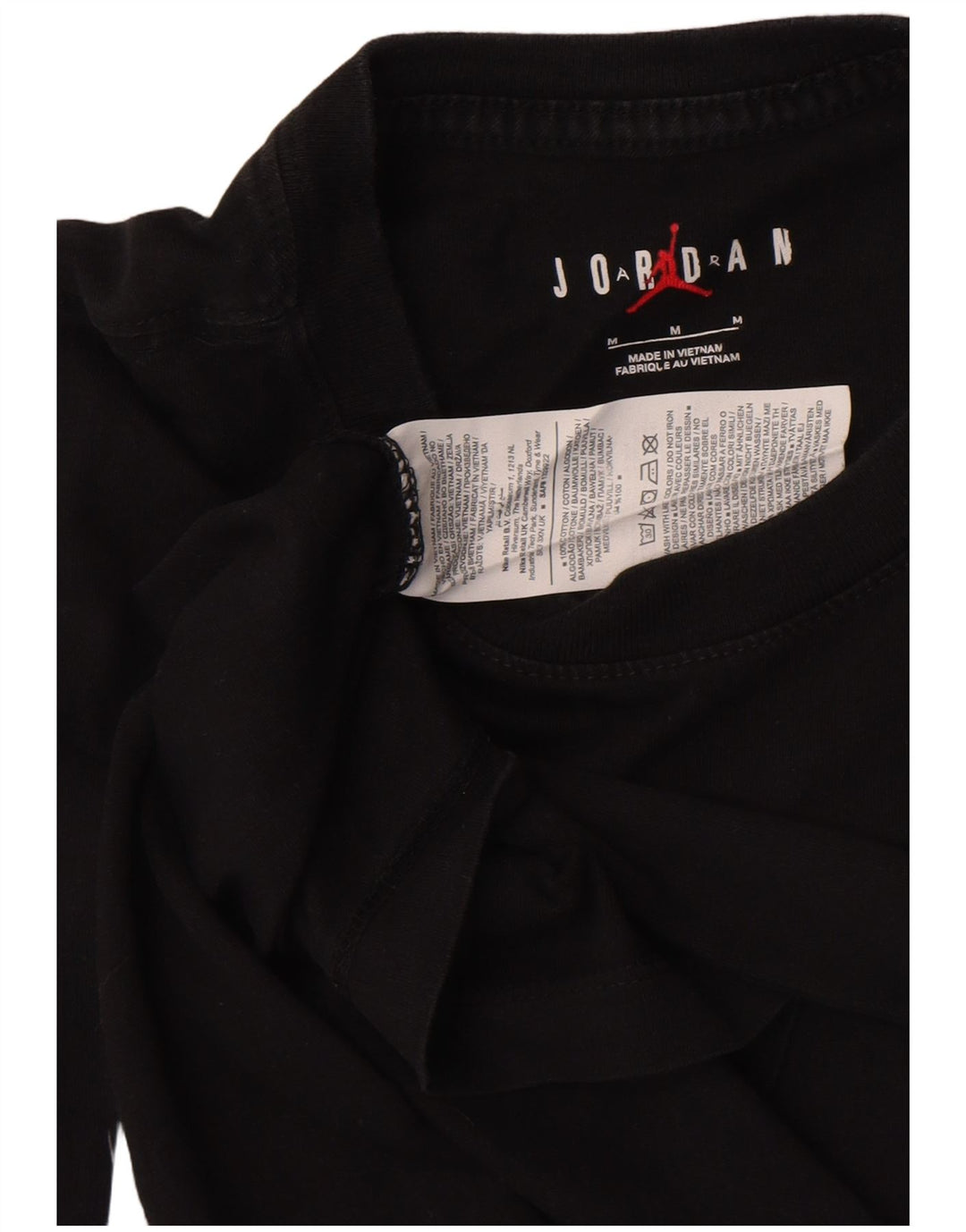 Jordan - Camiseta con gráfico Air para hombre, talla mediana, algodón negro