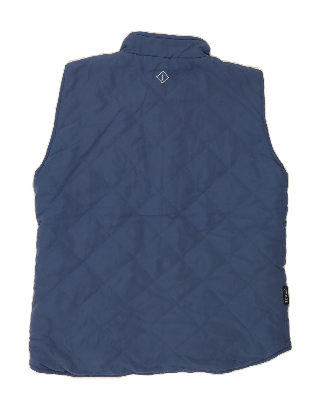 JOULES Womens Reversible Gilet UK 14 Large Navy Blue Polyester Vintage Joules and Second-Hand Joules from Messina Hembry 