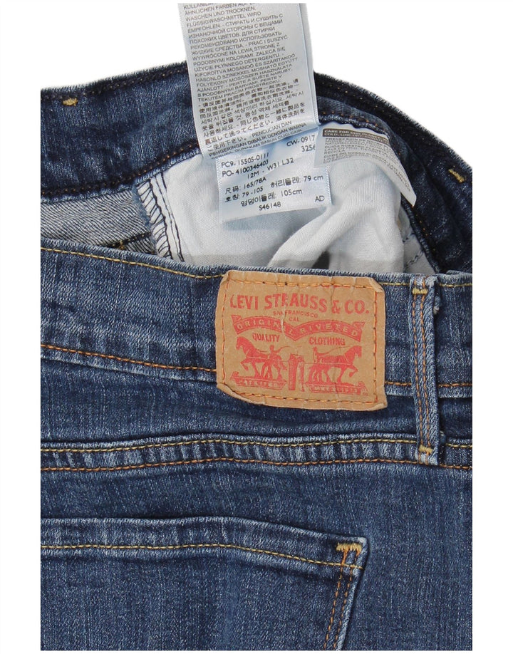 Vaqueros Levi's Mujer 505 Rectos W31 L32 Algodón Azul