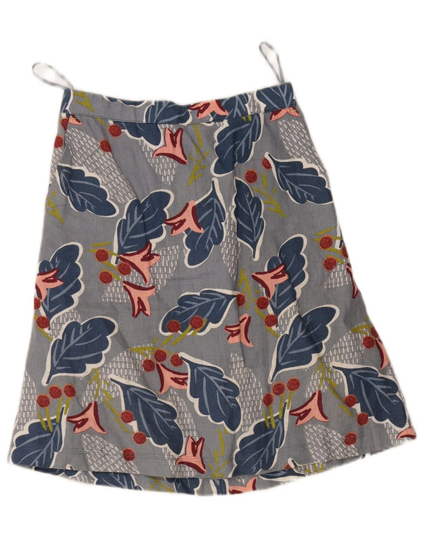 Falda acampanada para mujer de White Stuff UK 8 Small W28 Lino floral gris