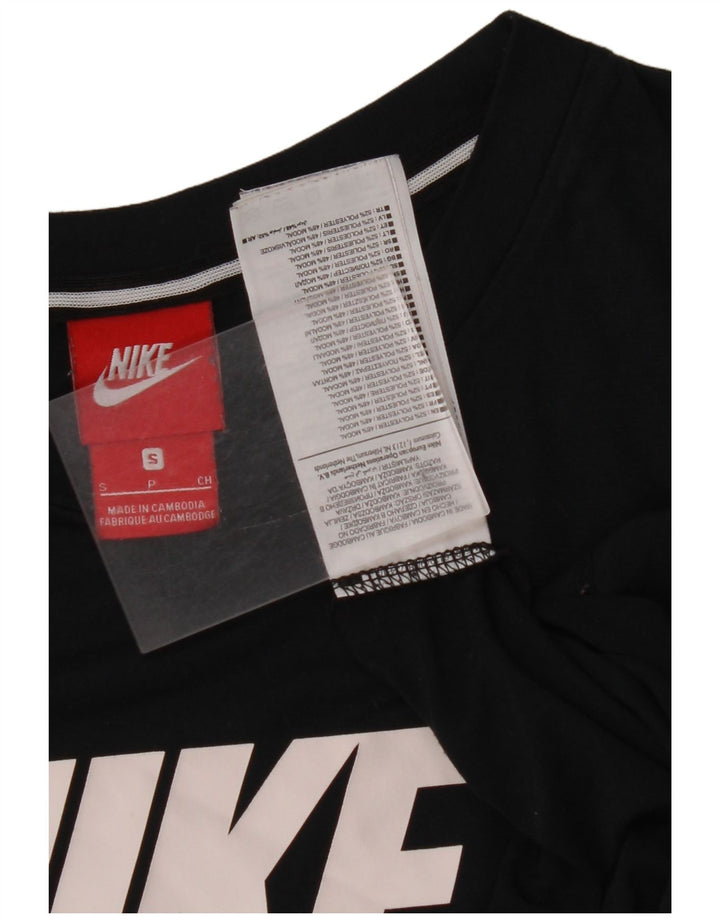 NIKE - Camiseta gráfica para hombre, talla pequeña, poliéster negro