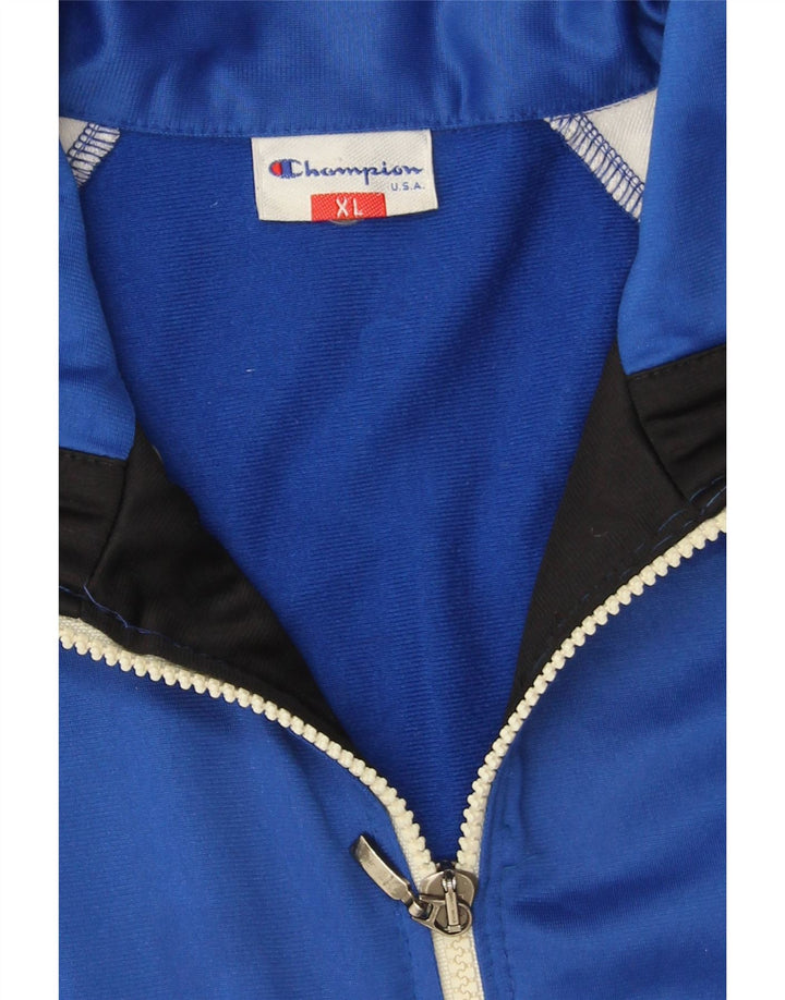 Champion Chaqueta de chándal para hombre XL Azul Colorblock Poliéster