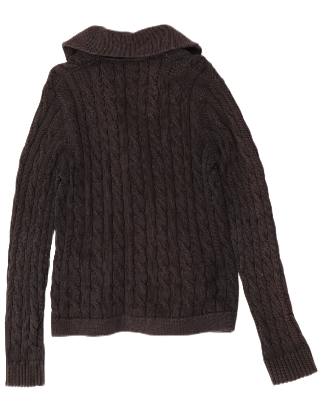 Gant Suéter tipo cárdigan para hombre pequeño de algodón negro