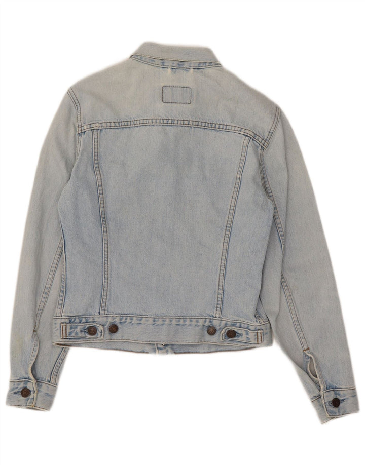 Levi's Chaqueta vaquera corta para mujer UK 10 Small Blue Cotton