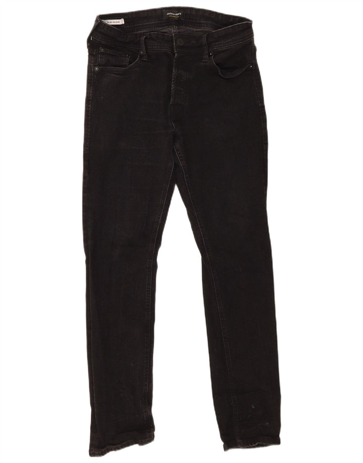 Jack & Jones Hombre GLENN Slim Jeans W30 L30 Algodón Negro