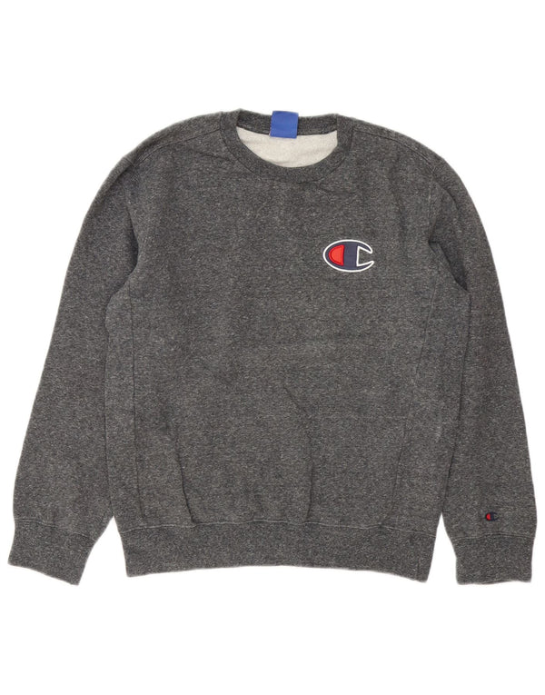 Champion Sudadera para mujer Jumper UK 14 Algodón moteado gris medio