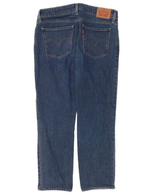 LEVI'S Womens 712 Crop Slim Jeans W29 L24 Blue Cotton