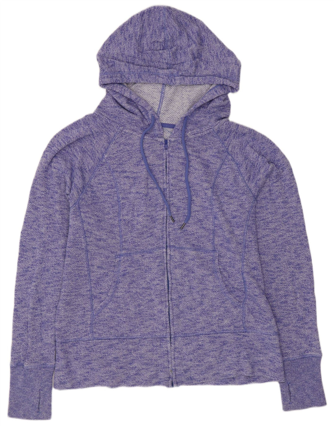 GAP Suéter con capucha y cremallera para mujer UK 46 Grande Algodón moteado morado