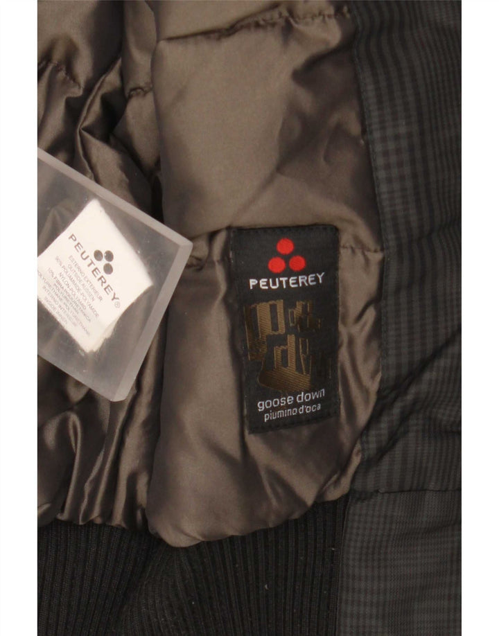 PEUTEREY Chaqueta bomber acolchada para hombre IT 46 Small Gris Pata de gallo Poliamida