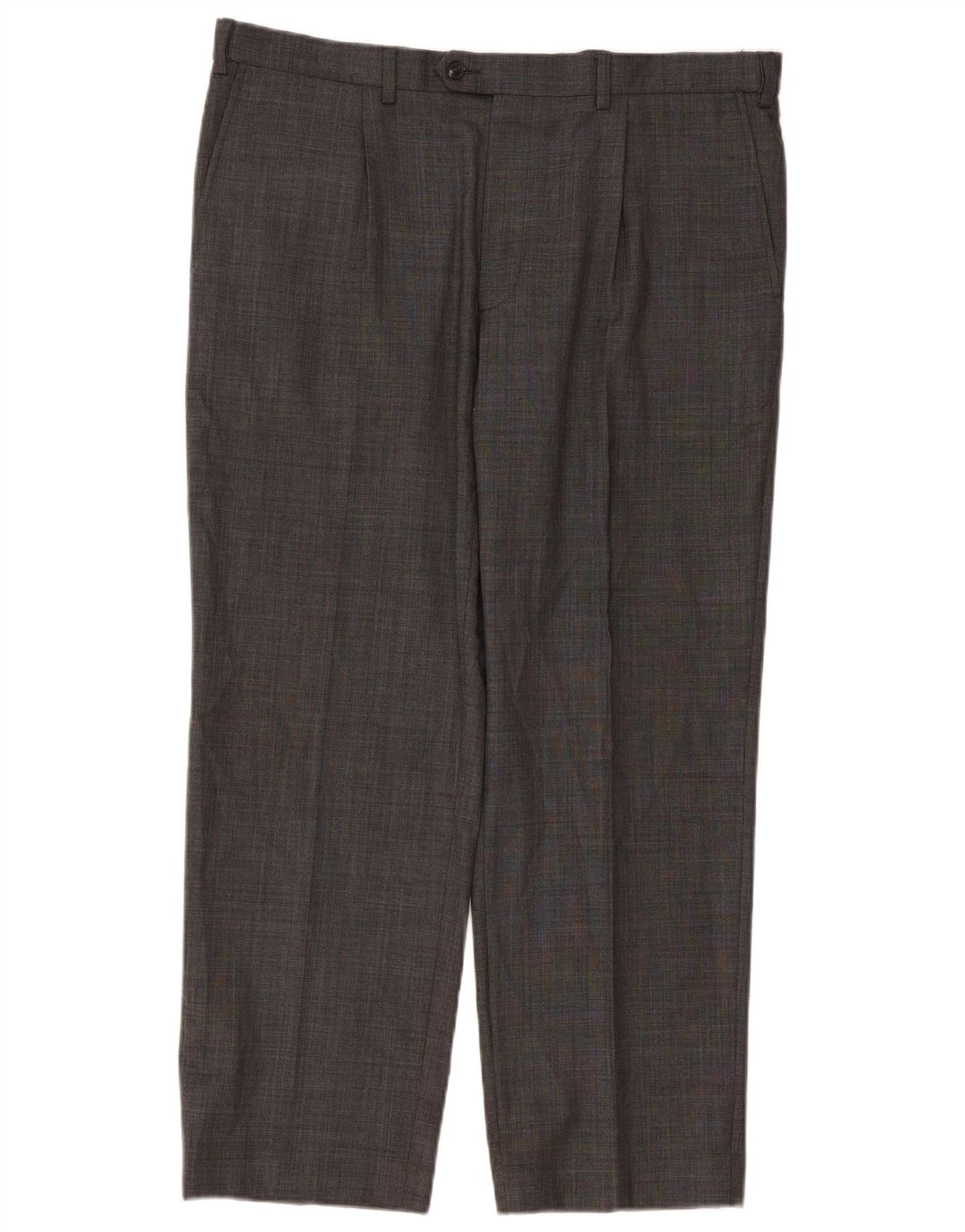Marks & Spencer Pantalón de traje recto para hombre W38 L29 Gris
