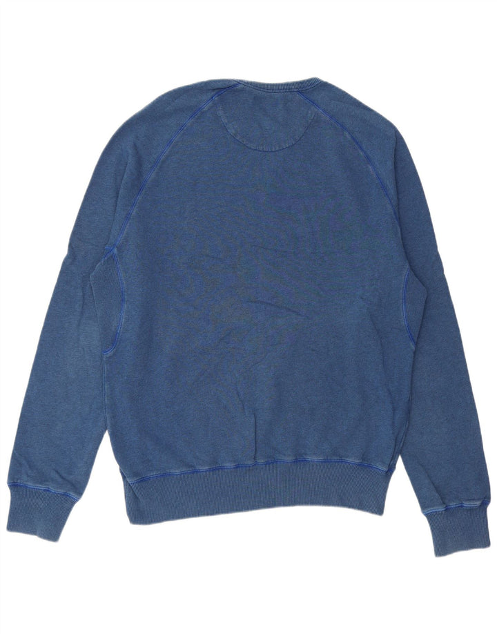 Fred Perry Hombre Sudadera Jumper Large Azul Algodón