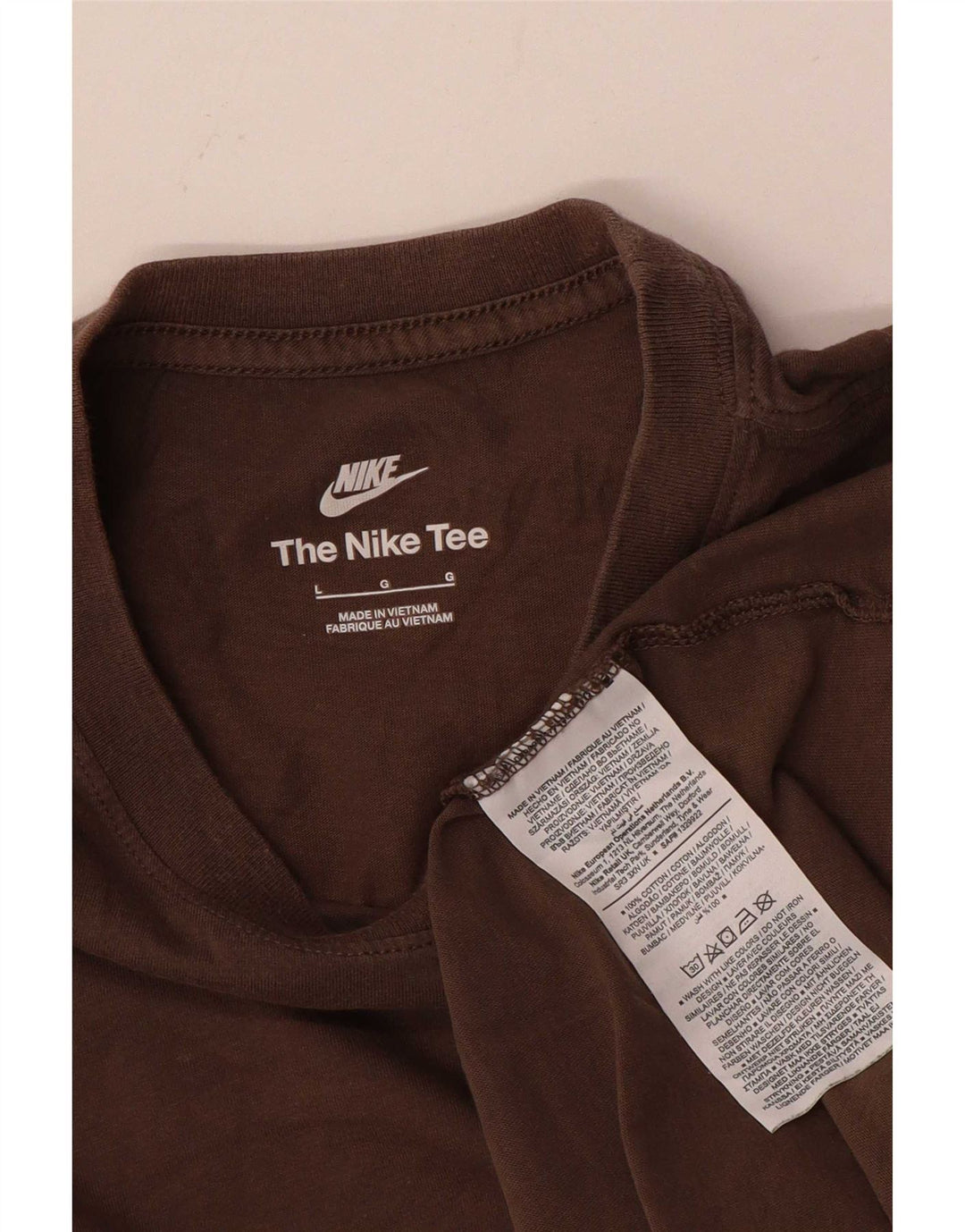 Nike - Camiseta para hombre, talla grande, color marrón, algodón