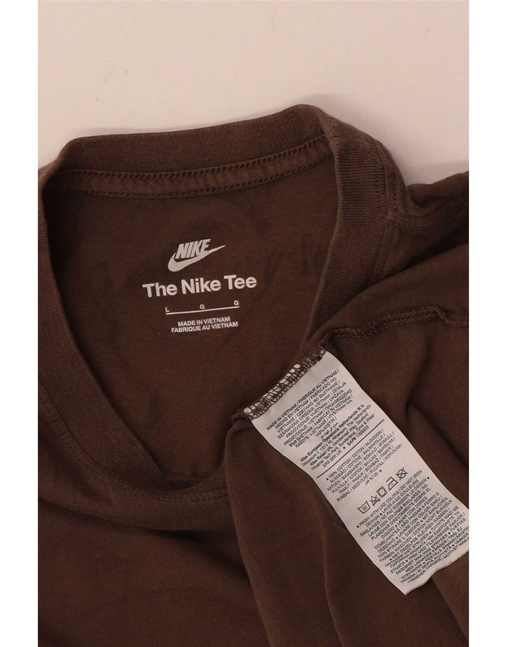 Nike - Camiseta para hombre, talla grande, color marrón, algodón