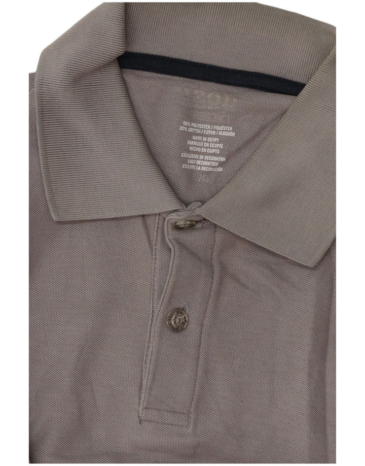 IZOD Polo para hombre grande gris poliéster