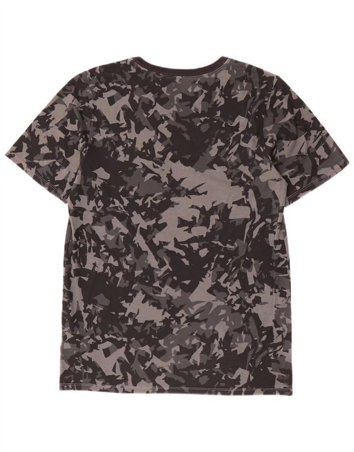 NIKE Camiseta gráfica de corte atlético para hombre Top pequeño de algodón de camuflaje negro