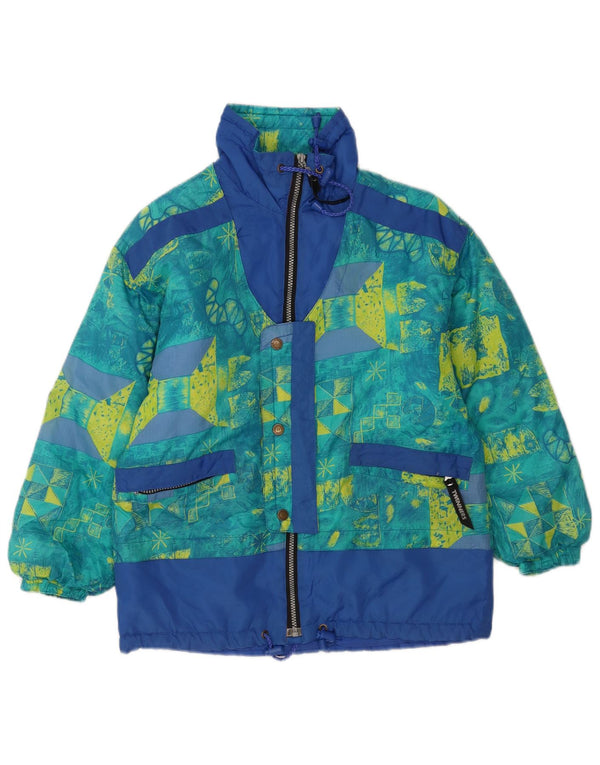 Chaqueta cortavientos con patrón abstracto para niños vintage 10-11 años multicolor