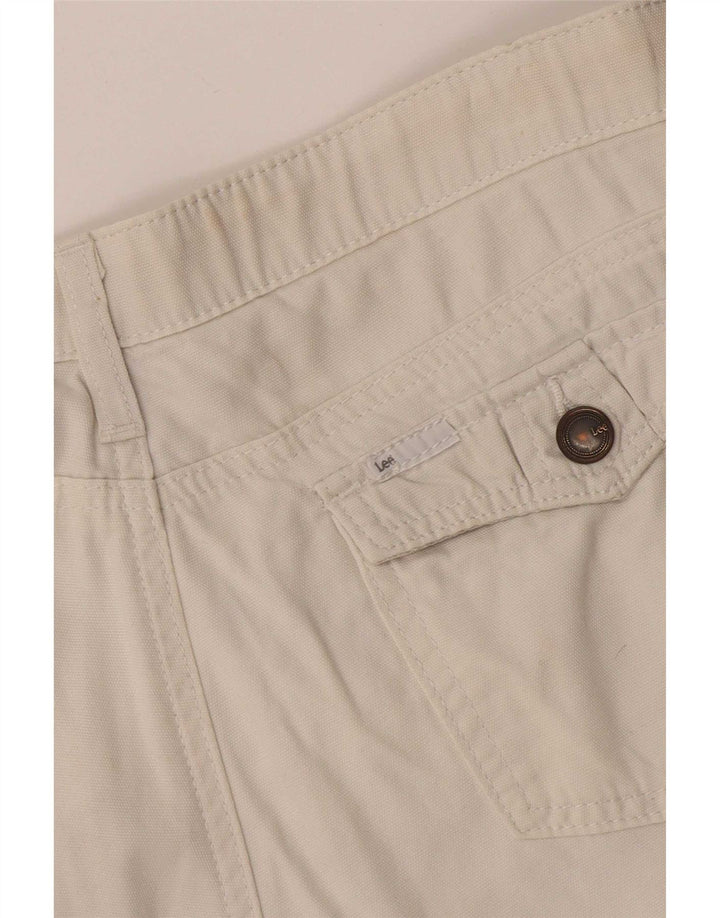 Lee Pantalones Cortos Casuales para Mujer W36 XL Blanco