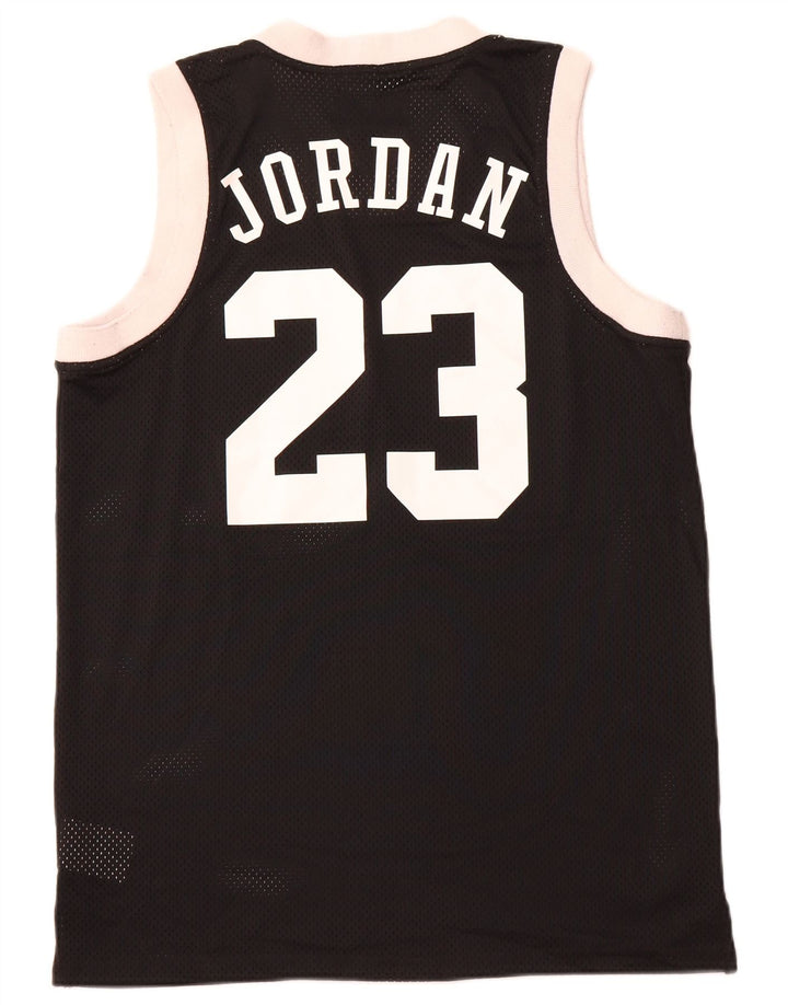 JORDAN Mens Graphic Vest Top Medium Black Colorblock Poliéster Deportes