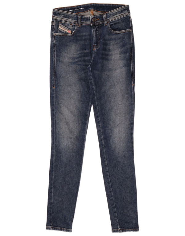 Vaqueros Pitillo Mujer Diesel W26 L30 Algodón Azul