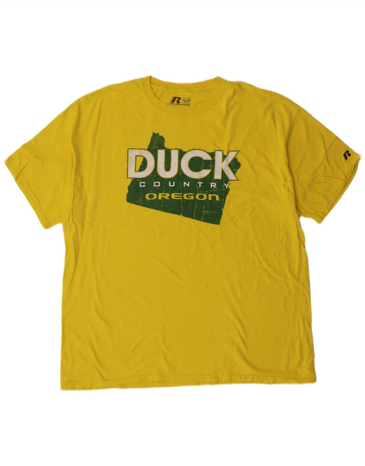 Russell Athletic Camiseta gráfica para hombre Top 2XL Amarillo