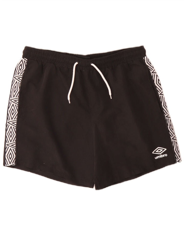 Umbro Hombre Bañador con estampado gráfico Poliéster geométrico negro grande