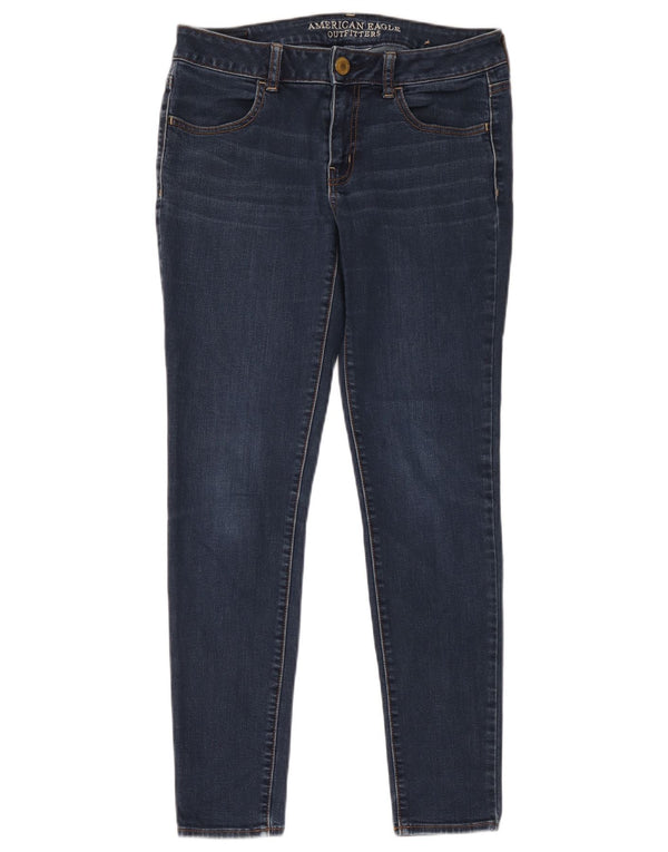 American Eagle Outfitters Vaqueros pitillo para mujer UK 12 Medium W32 L29 Azul marino