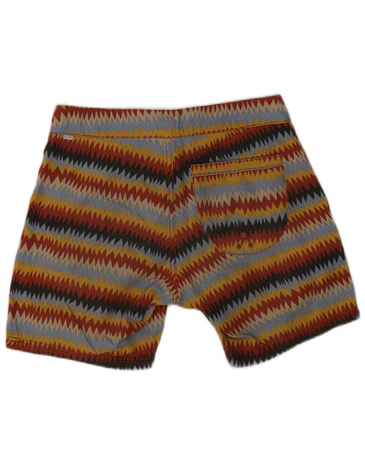 Vintage Hombre Bañador Shorts Medio Multicolor Rayas