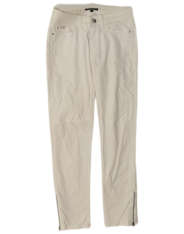 Tommy Hilfiger Milan RW Pantalones casuales delgados para mujer US 2 XS W24 L26 Blanco