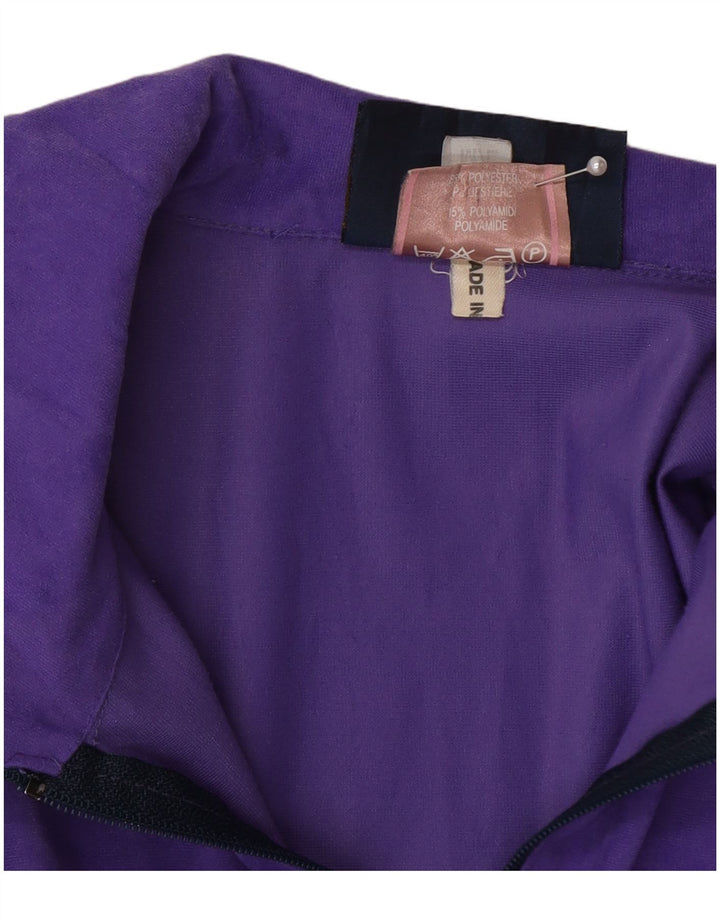 VERTICAL Chaqueta superior de chándal de terciopelo para hombre Bloque de color morado medio