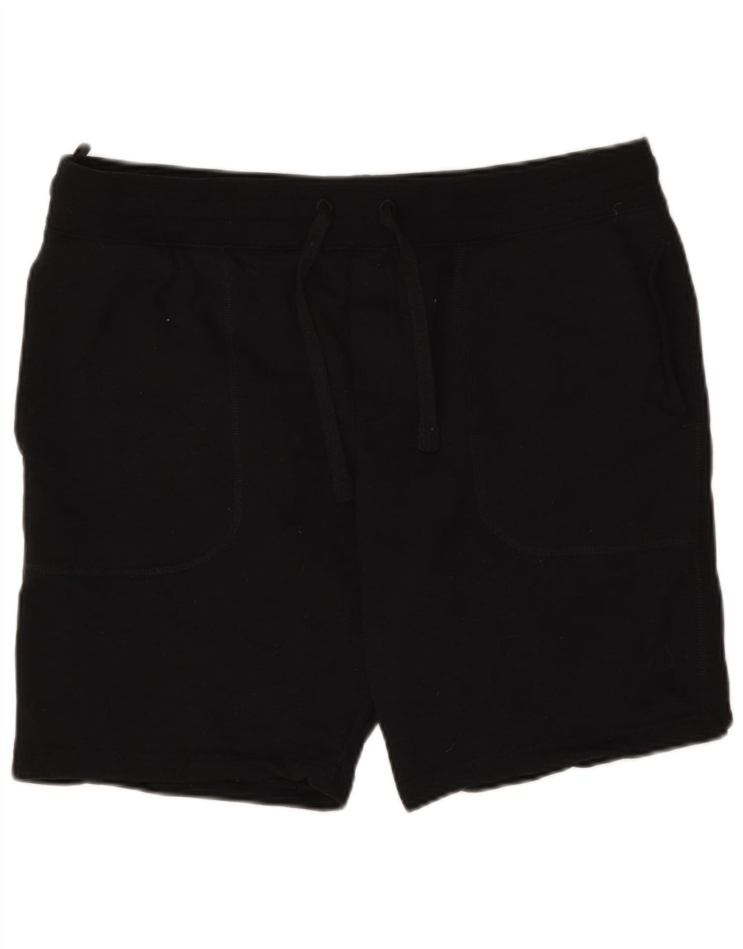 Marks & Spencer Pantalones cortos deportivos para hombre, tamaño grande, algodón negro