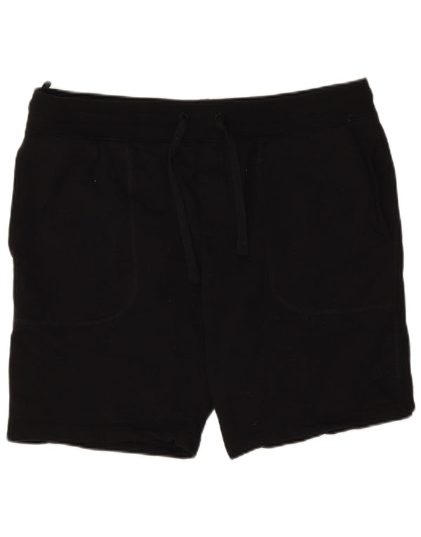 Marks & Spencer Pantalones cortos deportivos para hombre, tamaño grande, algodón negro