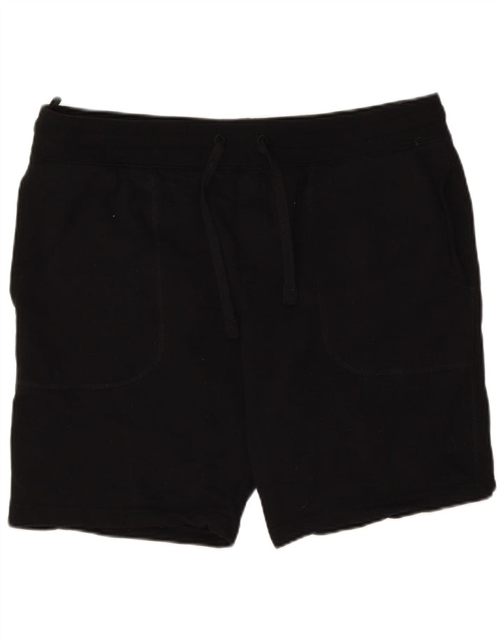 Marks & Spencer Pantalones cortos deportivos para hombre, tamaño grande, algodón negro