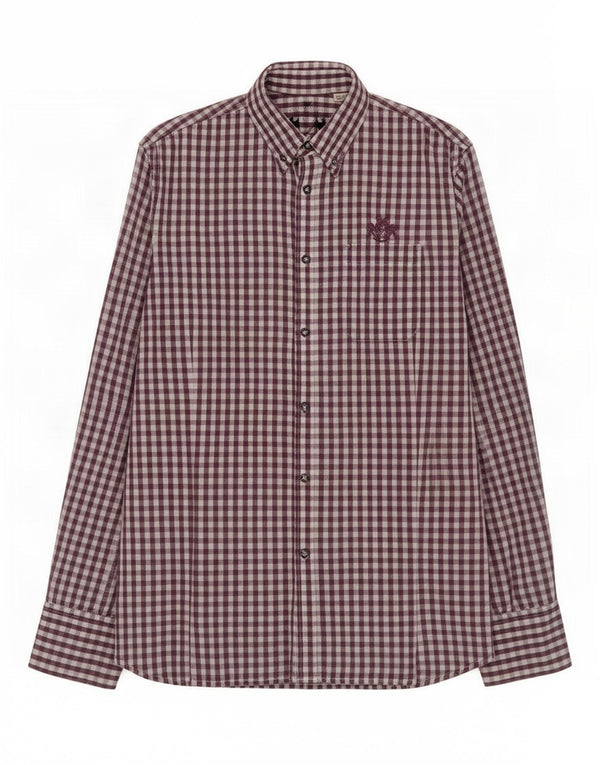 Camisa Diesel Hombre Grande Algodón Vichy Morado