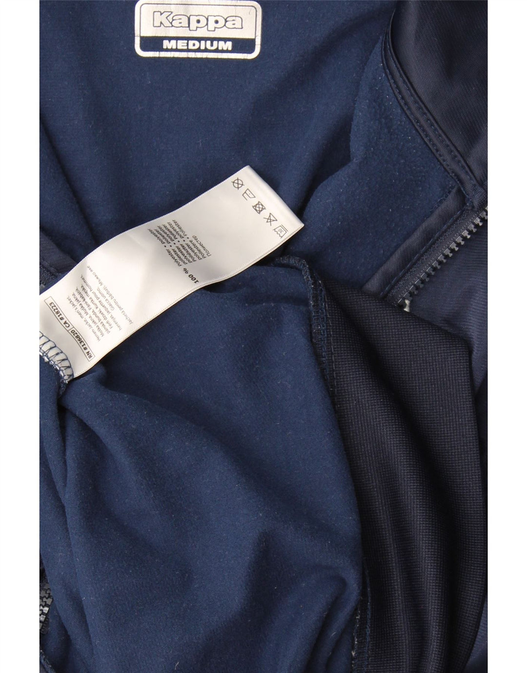 Kappa Mens Graphic Chándal Top Chaqueta Mediana Azul Marino Poliéster