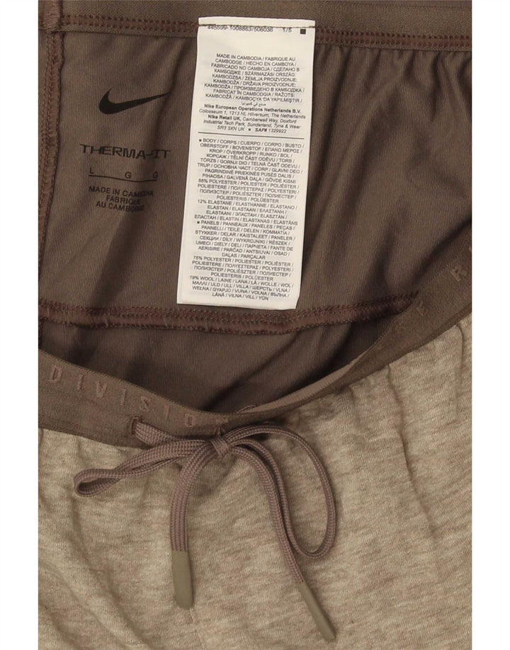 Nike - Pantalones de chándal Therma-Fit para hombre, poliéster moteado gris grande