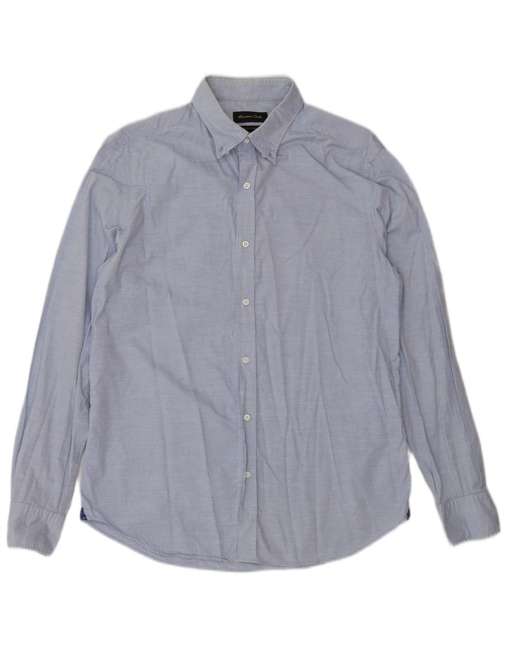 Camisa Massimo Dutti Hombre Azul Medio