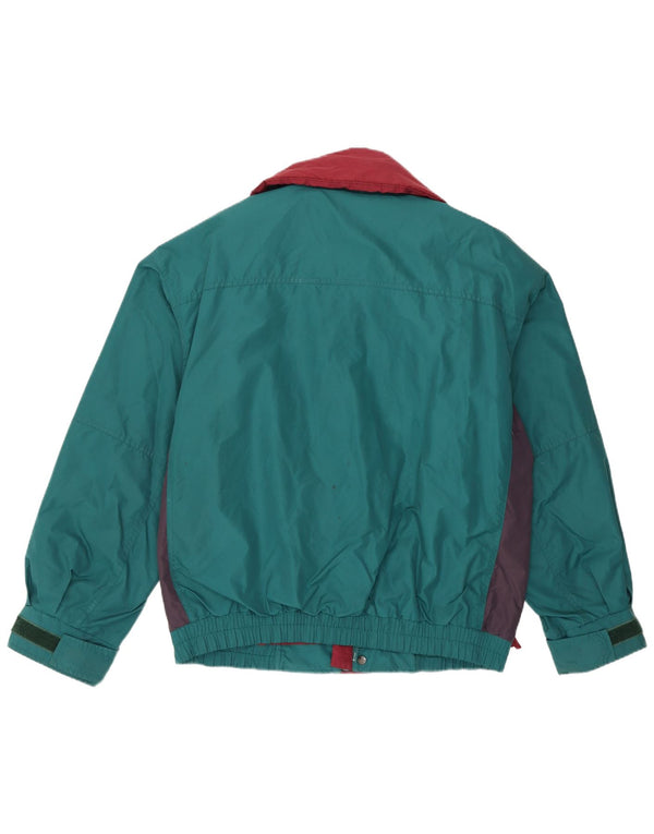 Columbia Chaqueta cortavientos para hombre ES 38 Nylon color block verde medio